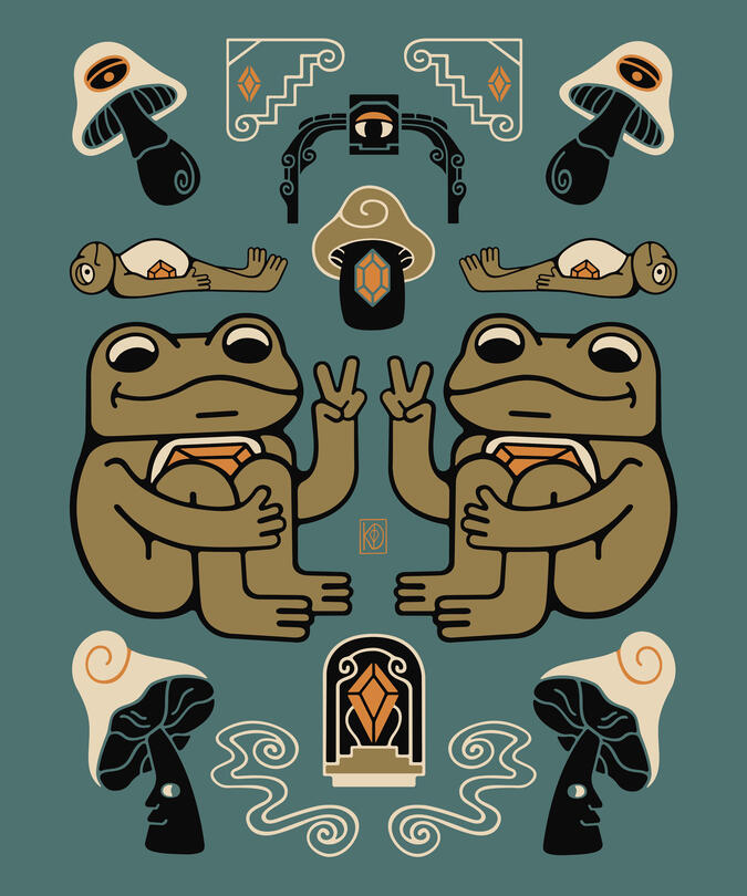Whimsical Frogs
